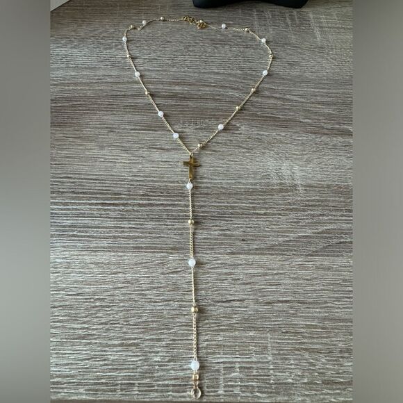 Y shape cross necklace A1189 - Picture 3 of 7